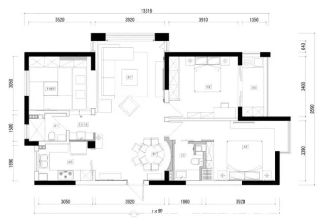 升降机|105平简欧三居室房，欧式设计融入黑白灰色带出不凡的空间感