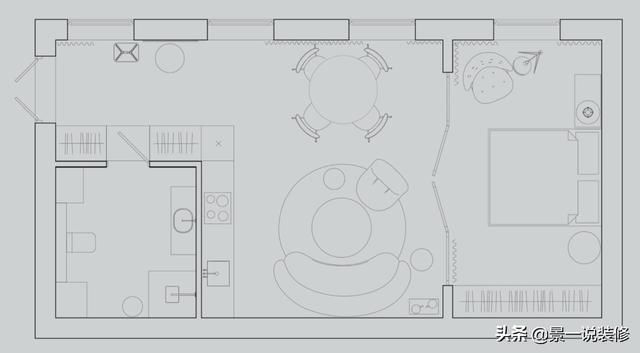拆除|她买下48㎡小公寓，将墙全拆除，用玻璃做隔断，美翻