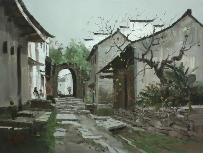 笔触|国画意境,油画笔触——石建都 笔下清新唯美的诗意油画