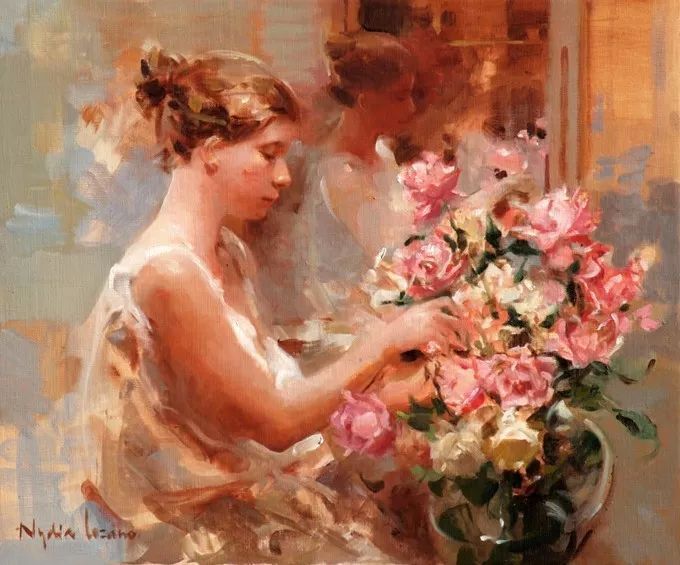 她笔下美丽的女人,像花一样尽情的绽放!