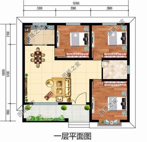 卧室|一层自建房图纸,最后一款养老房的首选,图纸看完快收藏