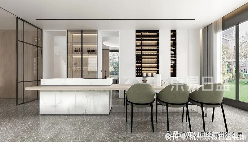 书房|750㎡极简风别墅设计，日子不紧不慢，生活不急不躁