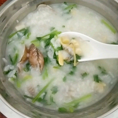 香菜|花甲干贝粥