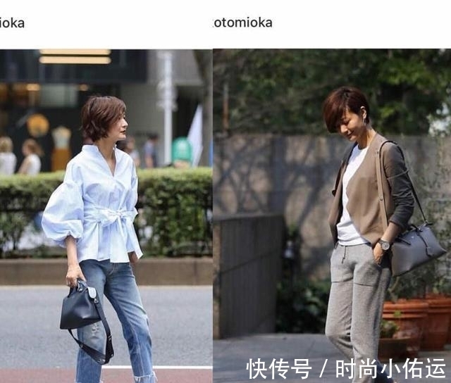 阔腿裤|49岁不做老阿姨,这位日本博主穿搭休闲又正式,照着穿减龄又女人