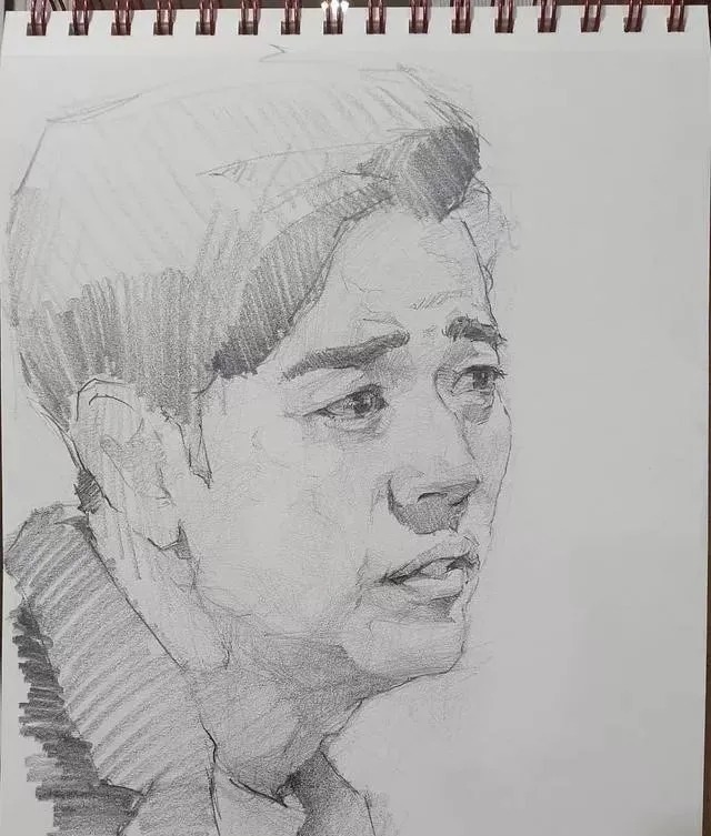 素描##尚唯美画室#大气的素描就是抓住大关系之后,细节你随意