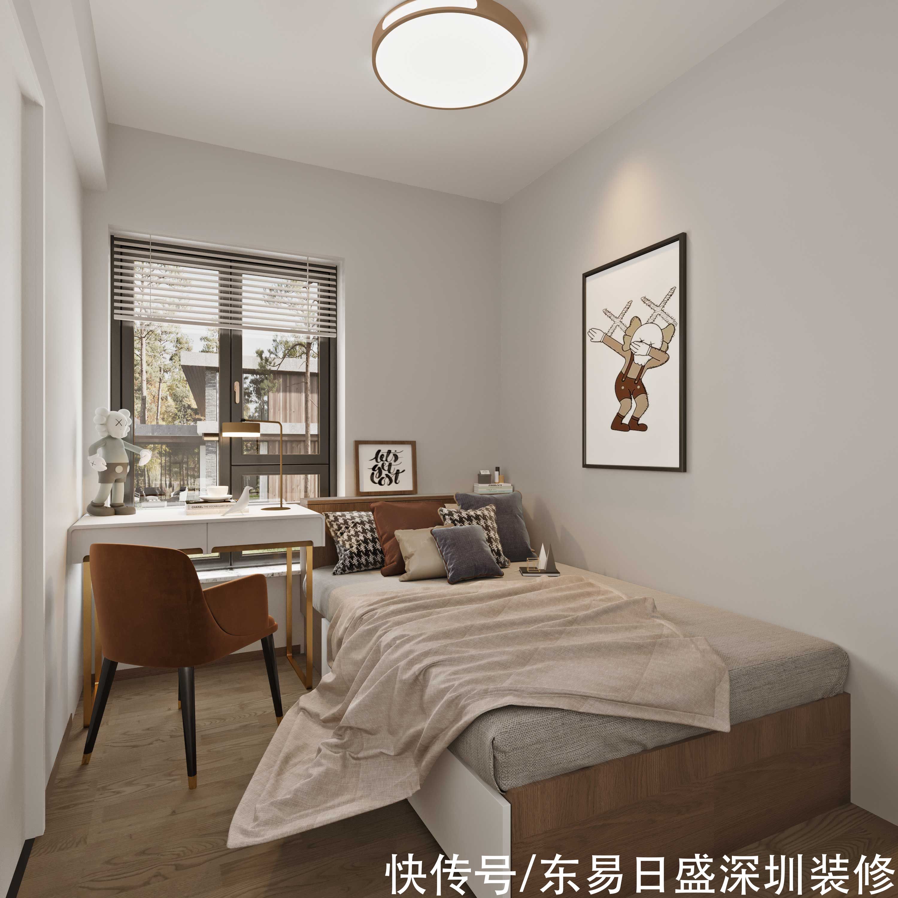 装修|深圳装修：93㎡桃源村现代轻奢风，定制三居室的专属快乐