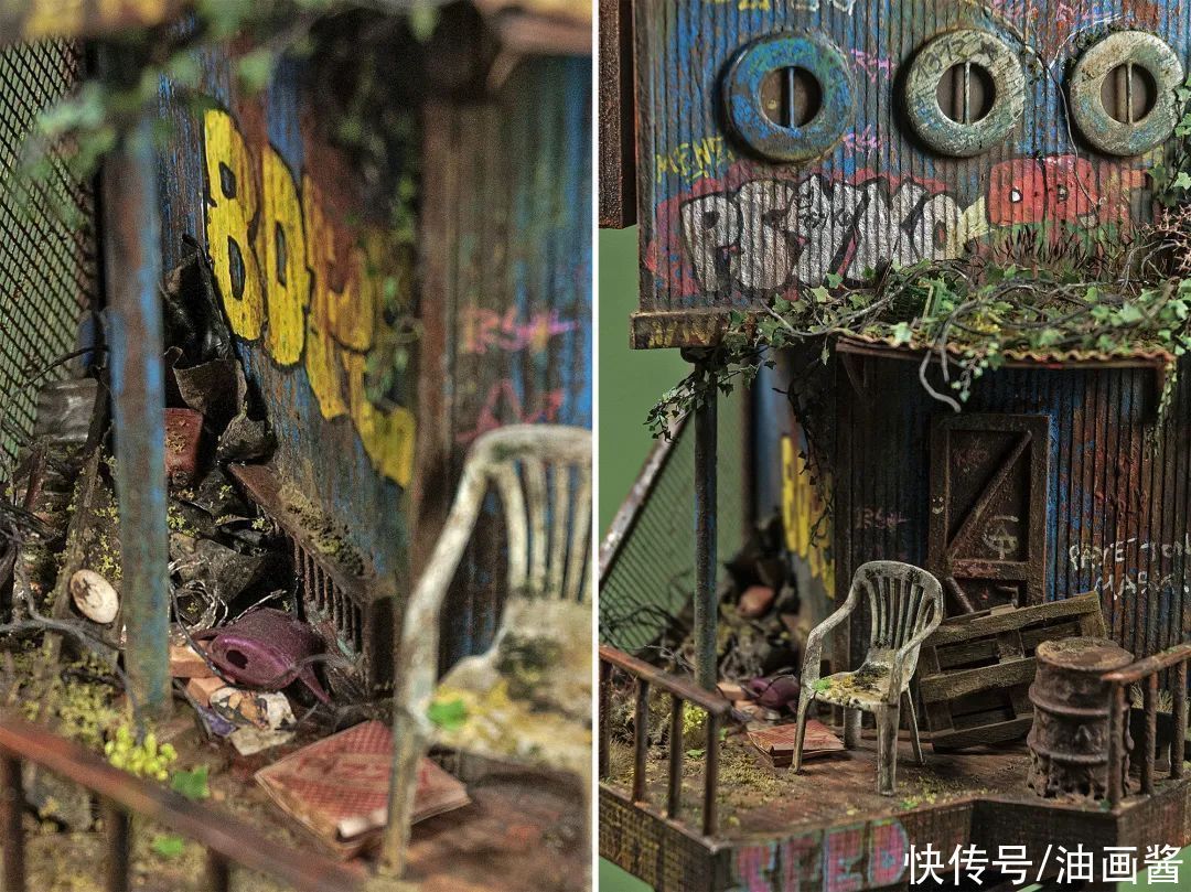 微型艺术家历时4年,打造了一个破败的世界,精致程度让人叹服
