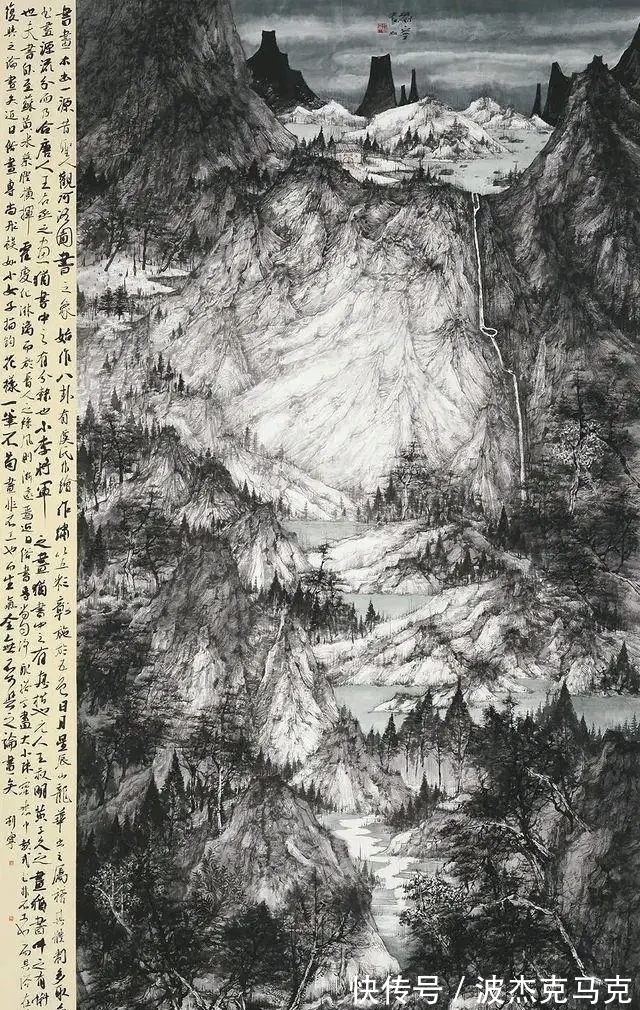 山水画!她有姣好的面容、模特的身材,然而她却选择了艰辛的山水画艺术