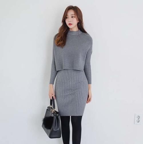 毛衣裙千万别这么穿，巨时髦