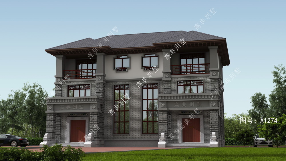 中式|这款双拼中式别墅,带土灶,堂屋,一看就是有文化底蕴的人。