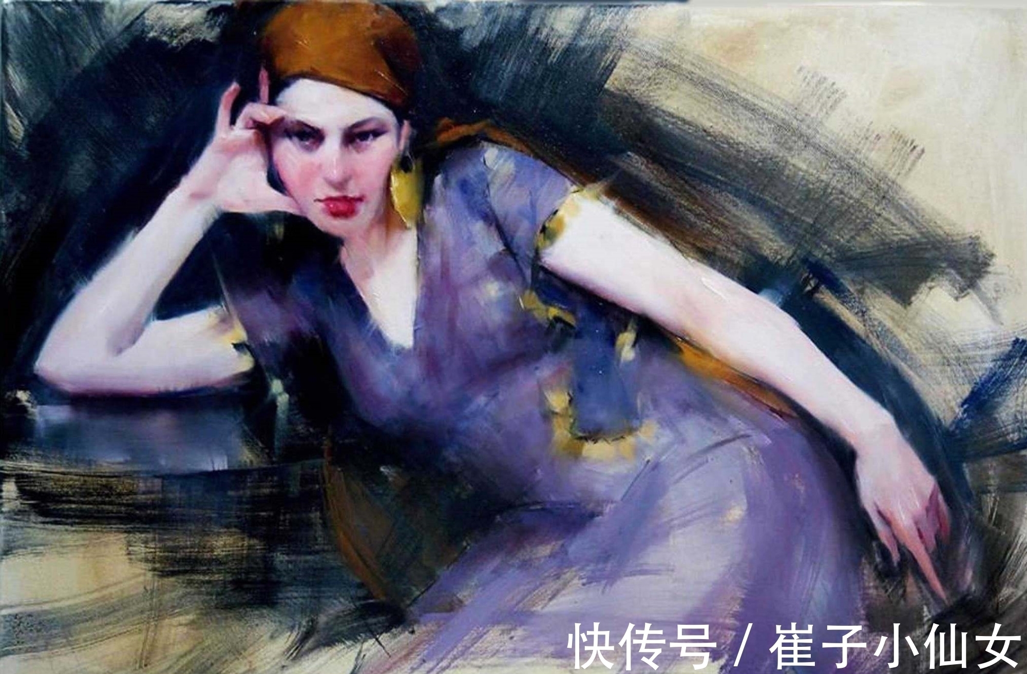 库里@用画笔展现东方魔力的女艺术家——库里和她的女性题材画作