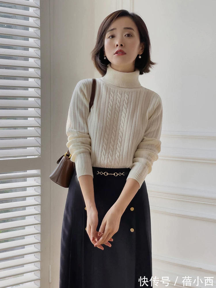 穿搭|答应我,冬天一定要给自己买一件白色毛衣,让你美得温柔又高级