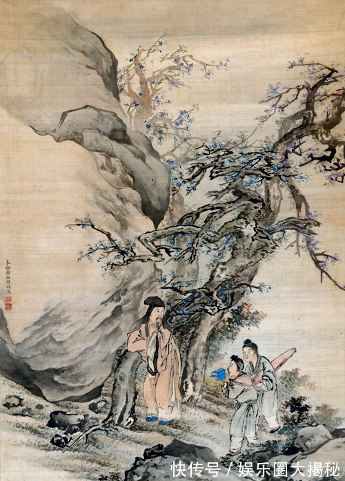 毛笔|如此工整细致的山水画，真是指画吗，朱沦瀚绘《春山侍读》