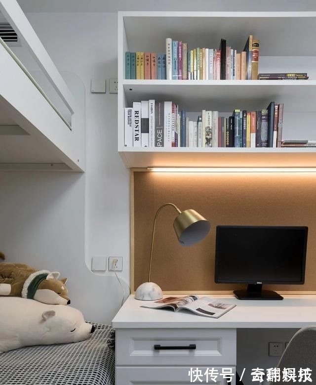 石膏线|58㎡小户型,一居改两居空间越变越大,客厅装成小书房孩子超喜欢