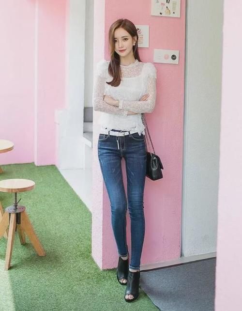 百搭 紧身牛仔裤修身又好看,百搭又时尚,美丽四季!