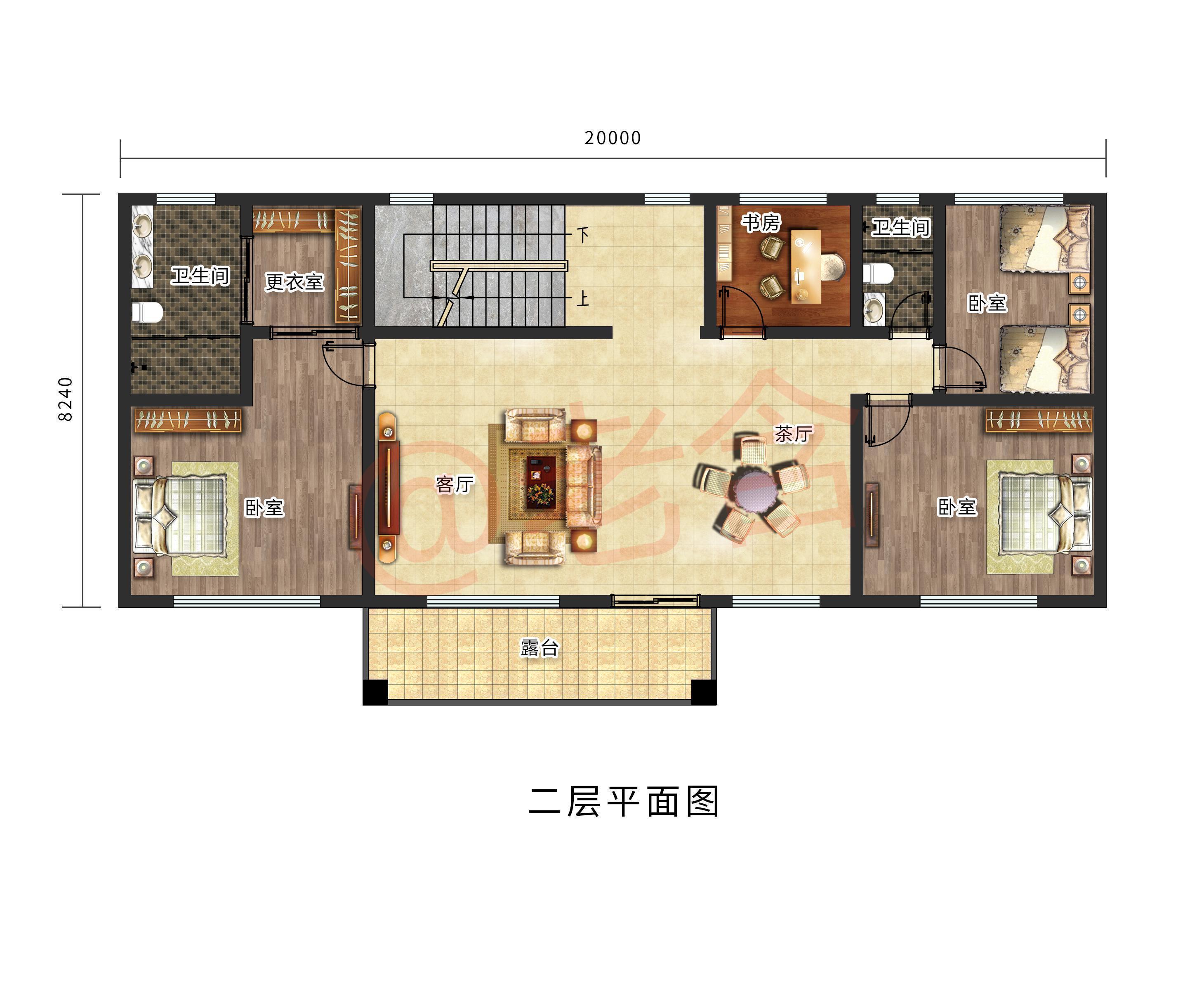 简欧|农村二层简欧洋房,5卧3厅+多功能设计,使农村生活更加舒适