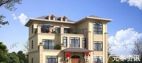 别墅|农村自建二层别墅,面宽13米有6室1厅,好看又实用,盖房就盖这样的