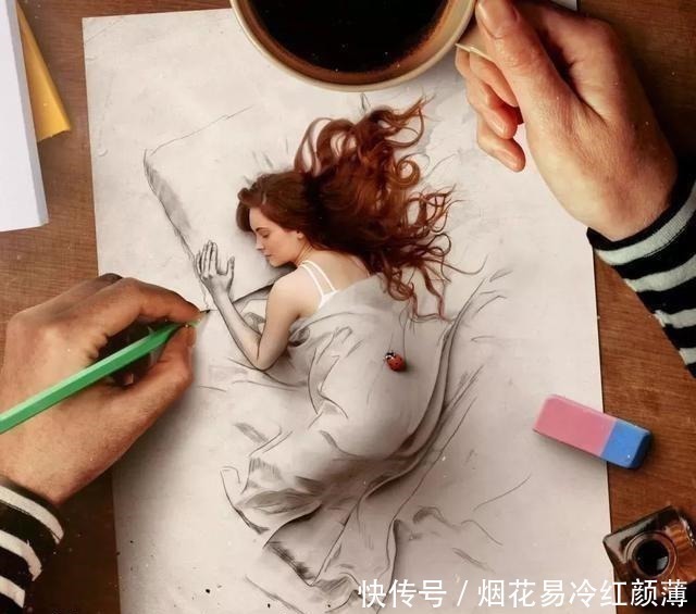 学无术!他的画作惊艳了无数人的眼球,这到底是人在画画还是画在撩人