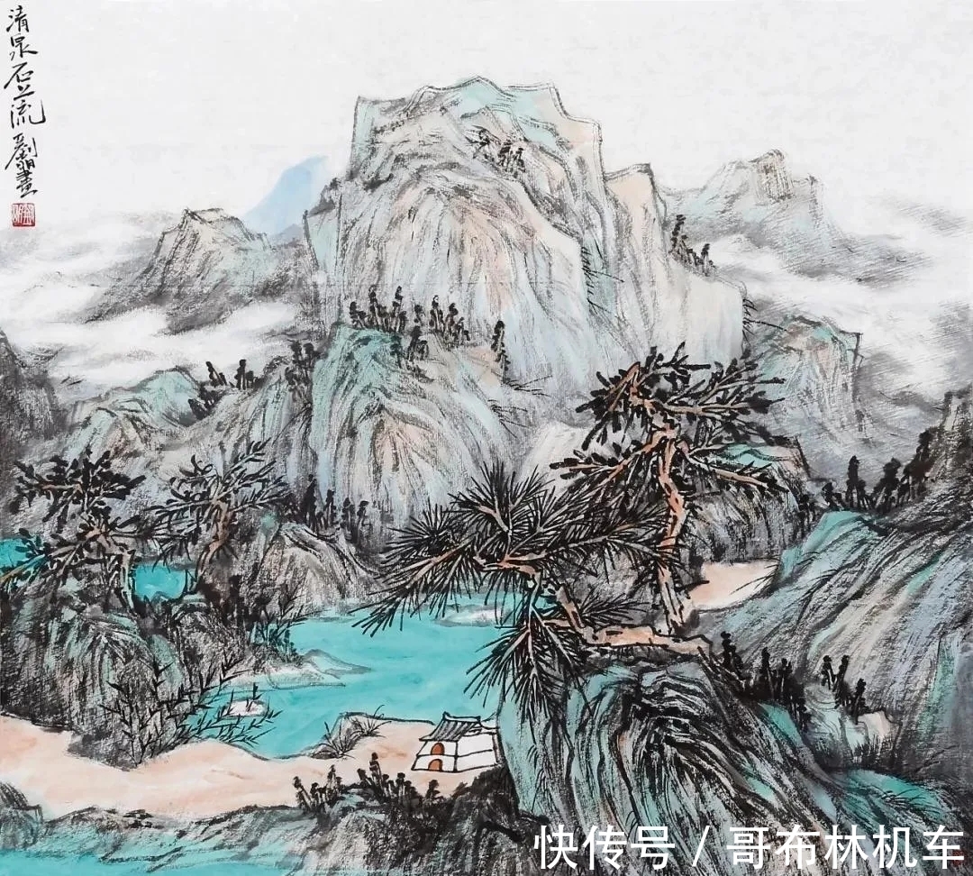 山水画!他画里是梦幻般的意境,是空旷的天地之宇|刘明山水画