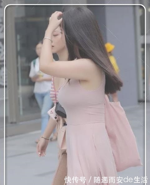 高跟鞋 小姐姐“樱花粉”连衣裙，优雅气质无处可躲，轻松穿出回头率