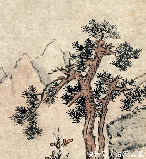 董其昌!苍劲唯美,擅画奇石古树,蓝瑛绘《溪山泉音》