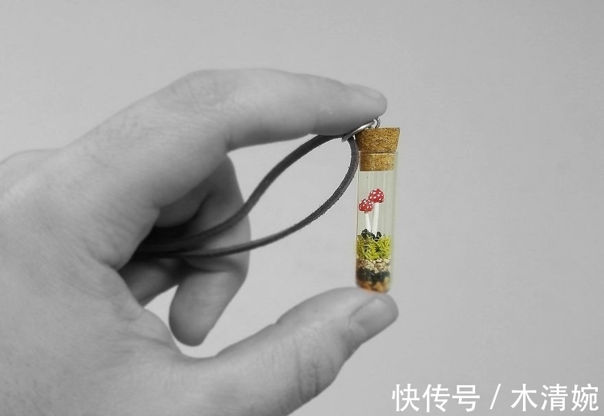 蘑菇形 可爱的迷你蘑菇吊坠