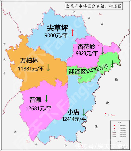 地图|2021年11月房价地图出炉！太原均价11589元/㎡ 六区1涨5跌