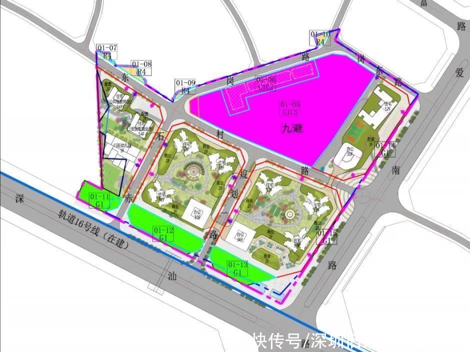 片区|深圳东核丨龙岗，16号线龙东站，赤石岗片区旧改，专规已出