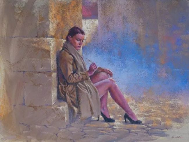 艺术学院$法国女画家:魅力独特的色粉味道