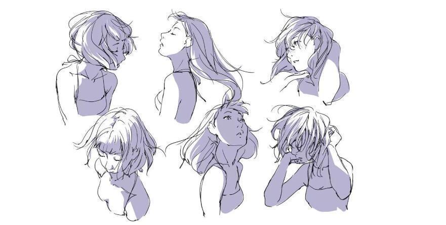 头发怎么画出层次感?教你头发走向和层次的绘画技巧!