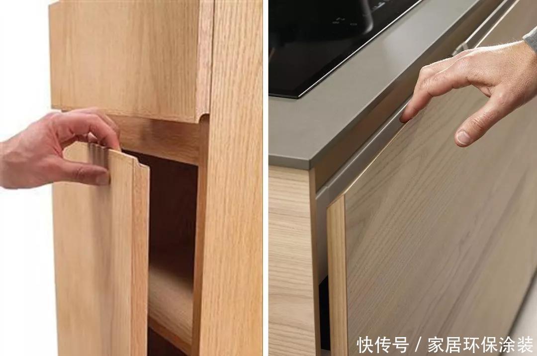 拉手|别再往柜门上安装拉手了,现在流行这样设计,增添柜子高级感