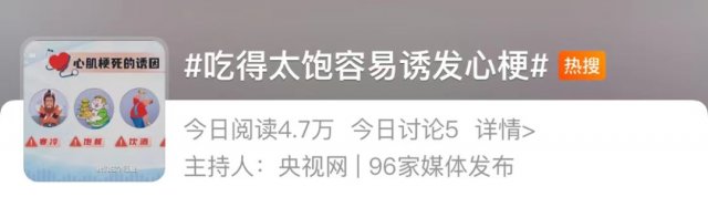 胸骨|吃得太饱容易诱发心梗！这些伤害心脏的习惯，还有很多人在做…