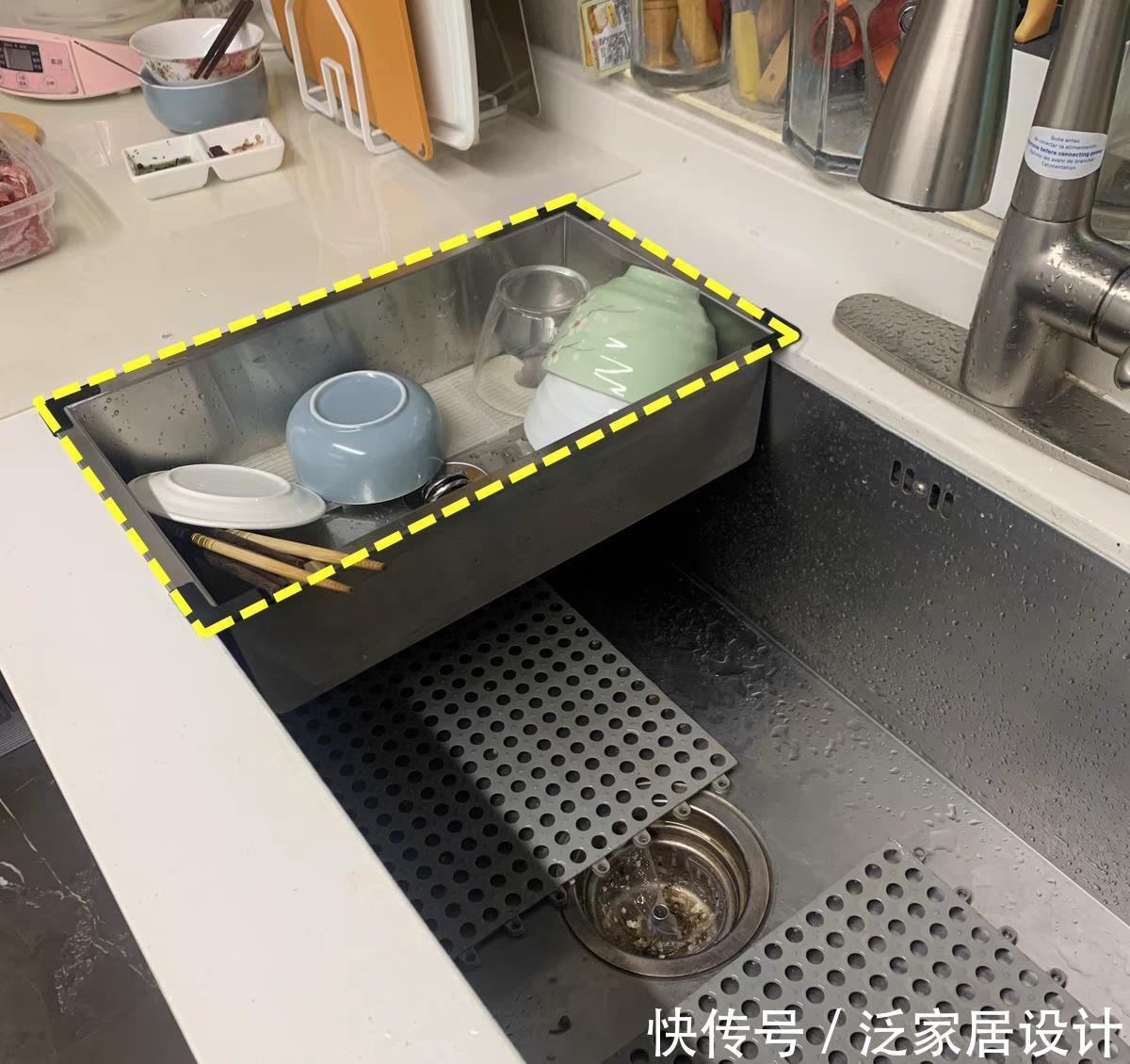 厨房|压根不纠结厨房水槽选单还是双,安装可移动的子母槽,可随意切换