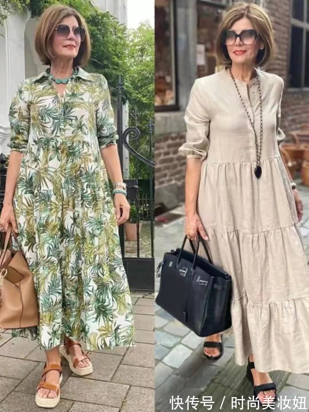 小清新|微胖奶奶就该这样穿,不浮夸不扮嫩,穿得体面又时髦,太美了