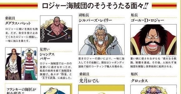 汤姆|海贼王:罗杰团成员公布,多了一个船大工汤姆,少了一个左手贾巴