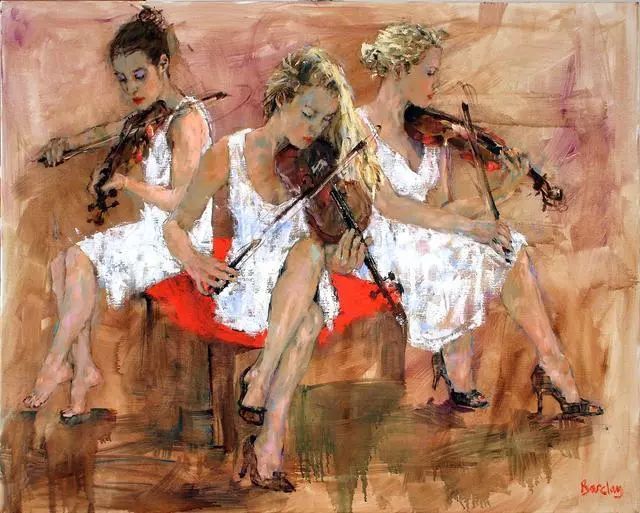 穆里尔|英国画家穆里尔笔下的舞女,身体张力的展现,舒展的弧度太美