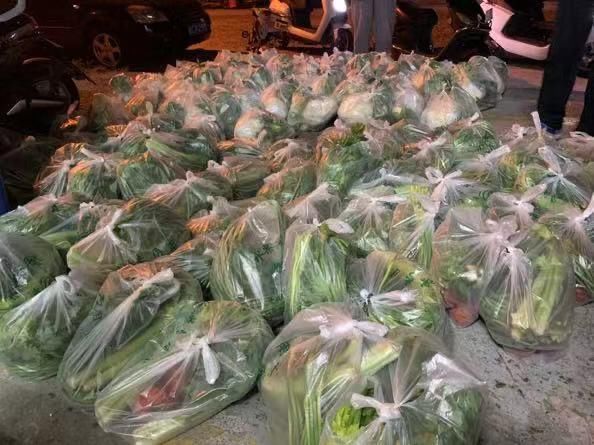 老两口|扬州景区平山乡：为防菜品变质，志愿者连夜分拣打包为居民送菜上门