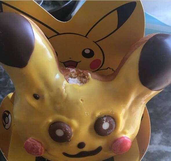 日本|图片仅供参考!日本网友买了皮卡丘甜甜圈,回家后直接吓哭