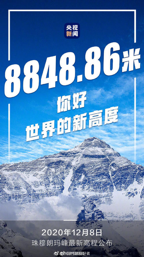 雪面高程|8848.86米，珠穆朗玛峰又长高了！网友：是否和全球变暖有关？