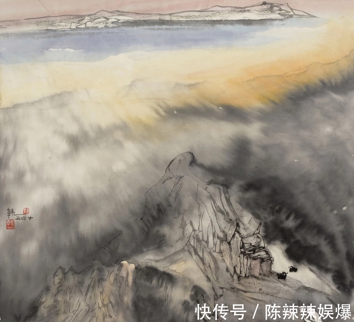 水墨山水画&女画家中的佼佼者|韩一水墨山水画