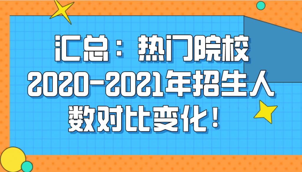 变化|汇总：热门院校2020-2021年招生人数对比变化