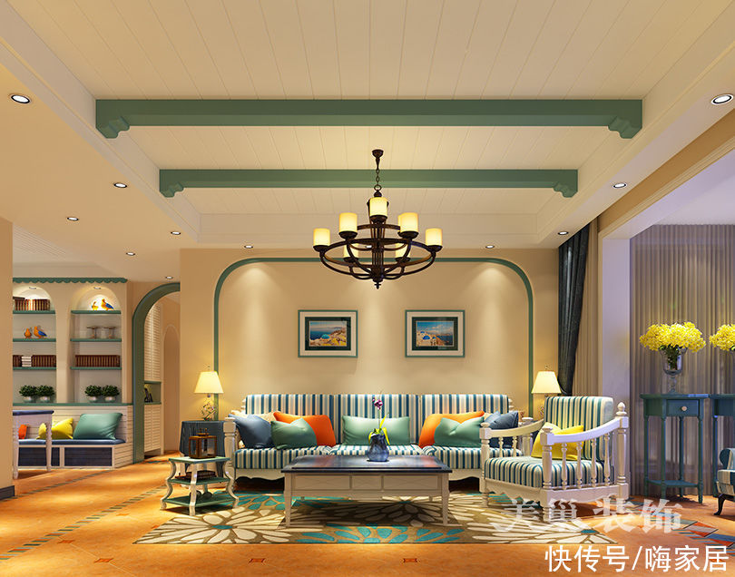 风格|142㎡地中海风格4室2厅，气质出众的舒适美家