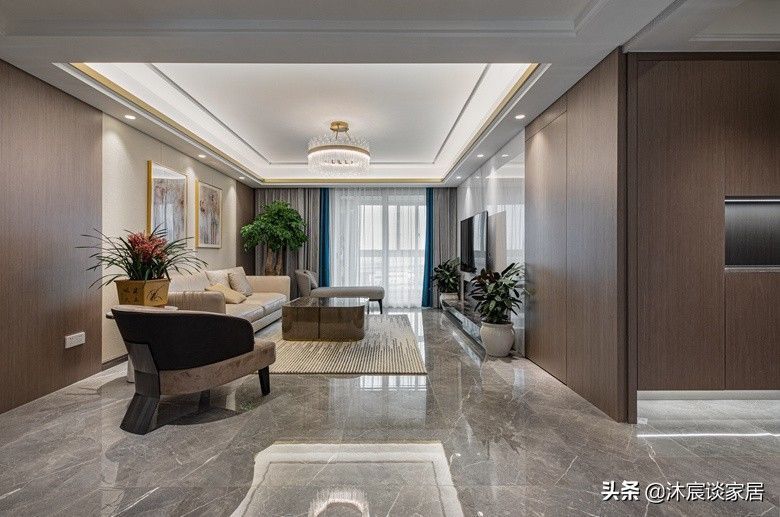 轻奢风|若再装修,我就选现代轻奢风,灰色瓷砖通铺在室内,真是高级大气