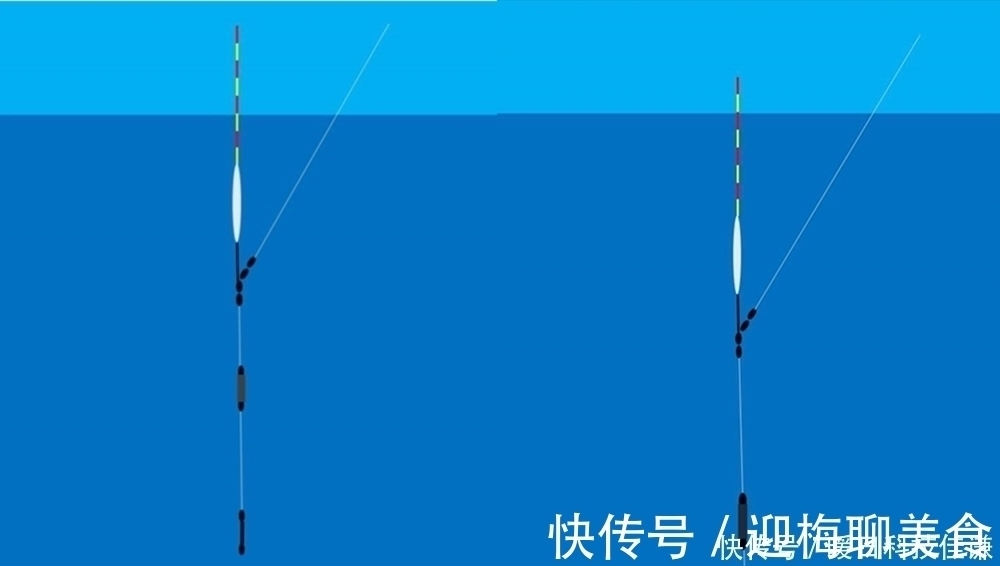 双铅钓法原理:钓组有2个铅坠,更重但是更灵敏,适合刮风天使用