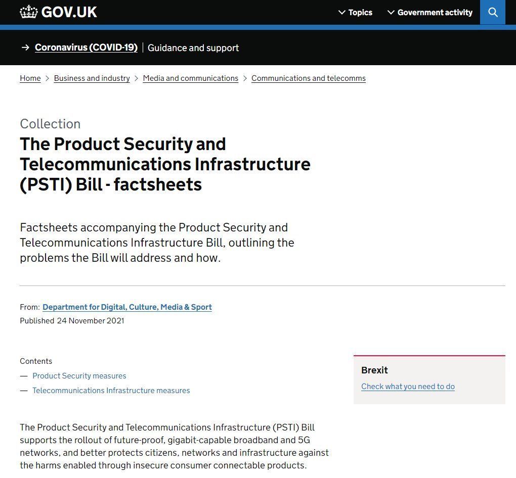 te|英国政府计划禁止消费电子产品的默认密码，要求厂商定期披露漏洞