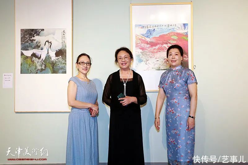 天津长城书画院|意象泼彩 随心运化——“霍然泼彩画展”在天津润松美术馆开幕