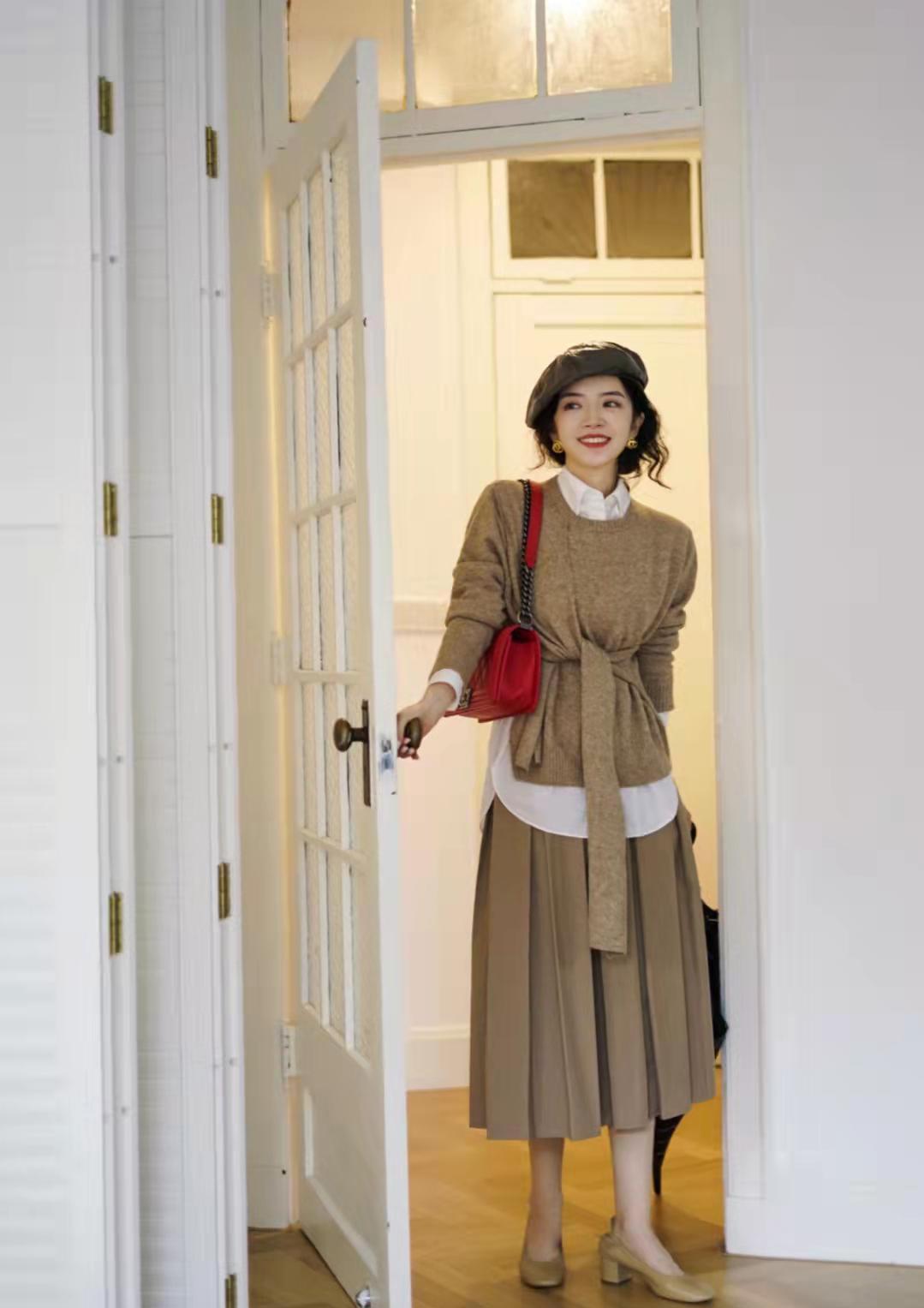棕黄色 秋冬穿“棕色”能有多美?瞧三木博主的气质搭配,照着穿就很美