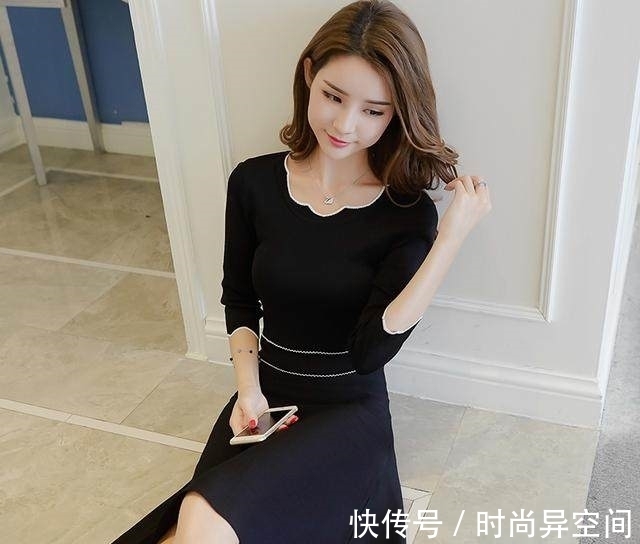 时尚|时尚针织连衣裙,凸显女人味,穿出婀娜曼妙身姿,高雅名媛范十足