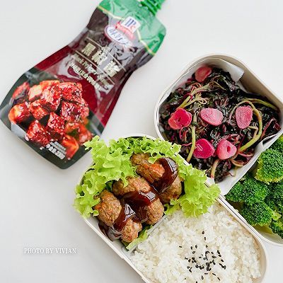 肉沫|汉堡肉排便当