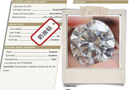 GIA证书上面有这些就要小心是奶油钻
